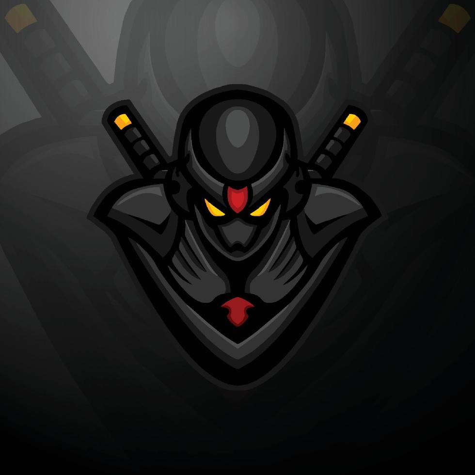 gamer maskot logotyp design vektor