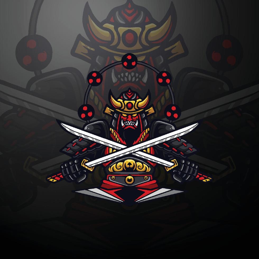 gamer maskot logotyp design vektor