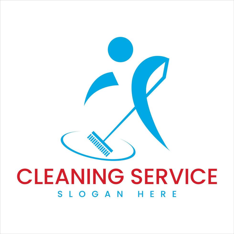 Reinigungsservice-Logo-Design-Vektordatei vektor
