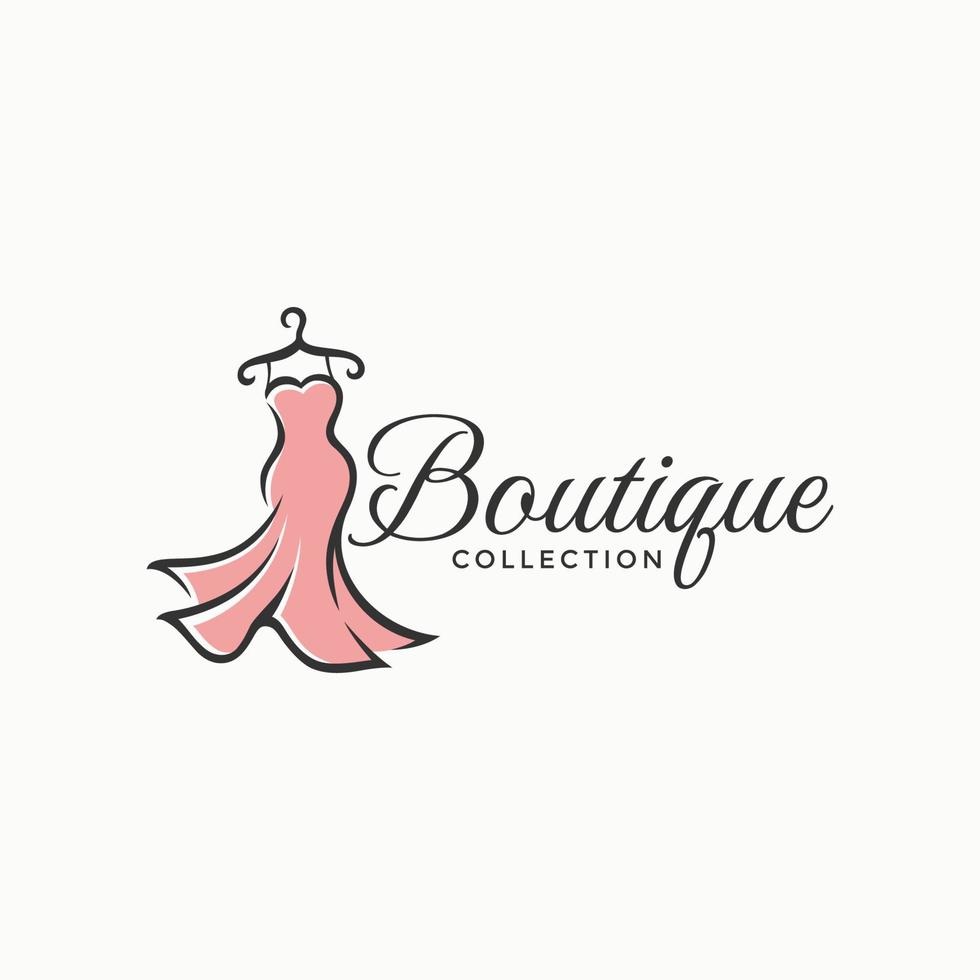 Boutique-Mode-Logo-Design-Vorlage vektor