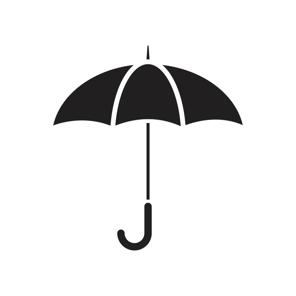 paraply ikon mall svart färg redigerbar. paraply ikon symbol platt vektor illustration för grafik och webbdesign.