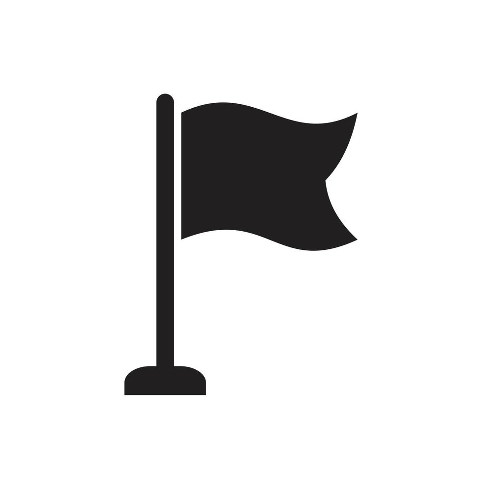 Flaggensymbolvorlage schwarze Farbe editierbar. Flaggensymbol Symbol flache Vektorillustration für Grafik- und Webdesign. vektor