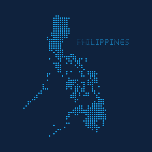 Abstrakte Gepunktete Karte Der Philippinen vektor