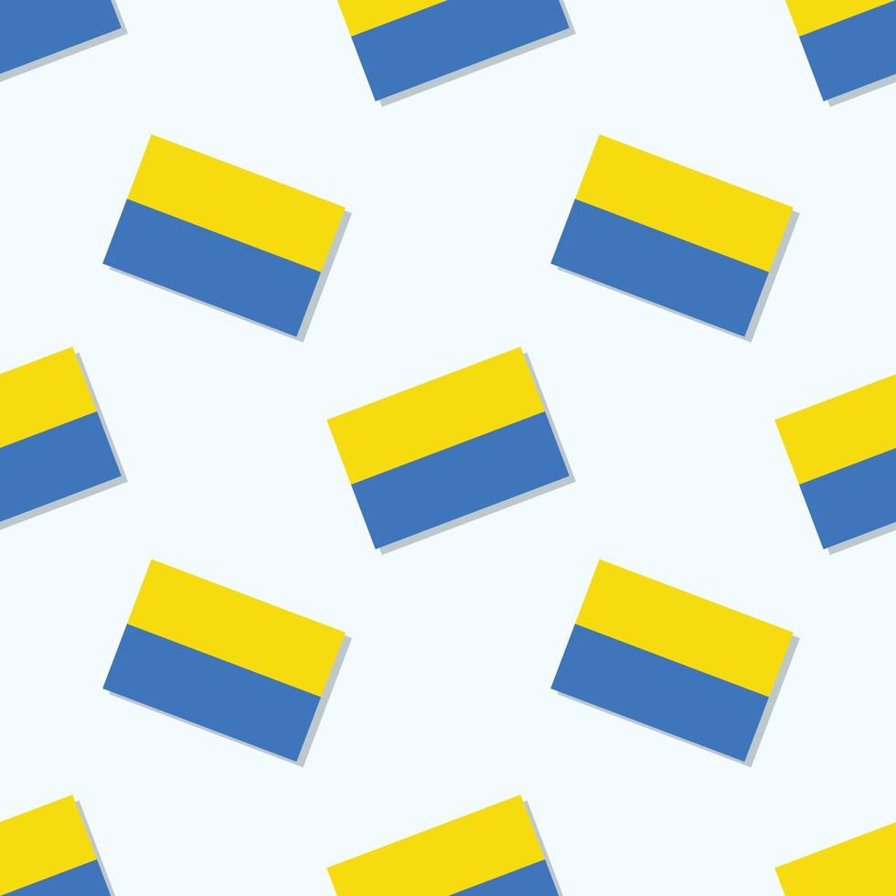 sömlös ukrainska flaggan i platt stilmönster vektor