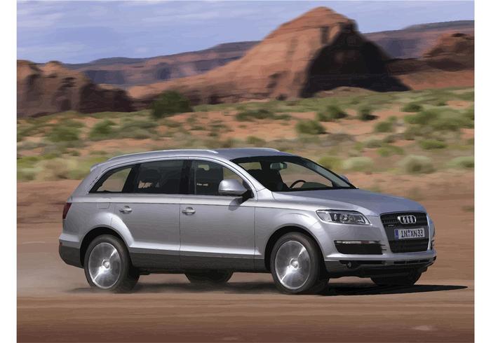 silver audi q7 tapet vektor