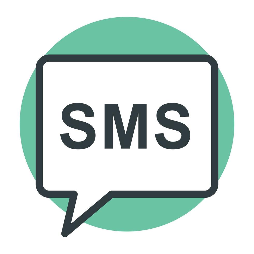 Konzepte für SMS-Blasen vektor