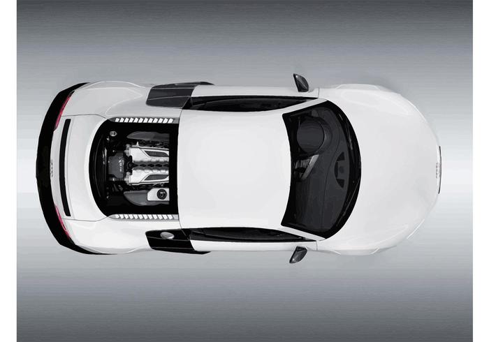 Audi r8 toppvy vektor