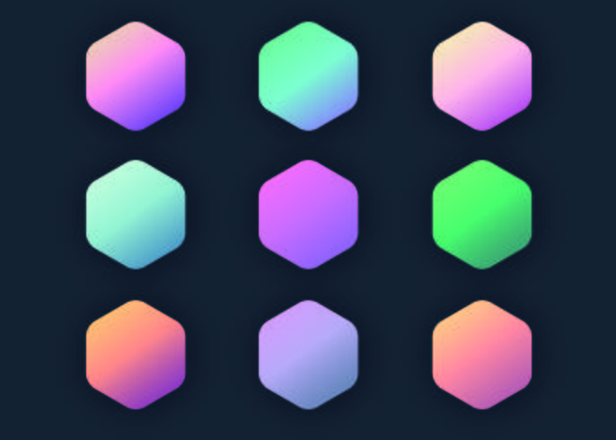 Pastell Gradient Collection Set vektor