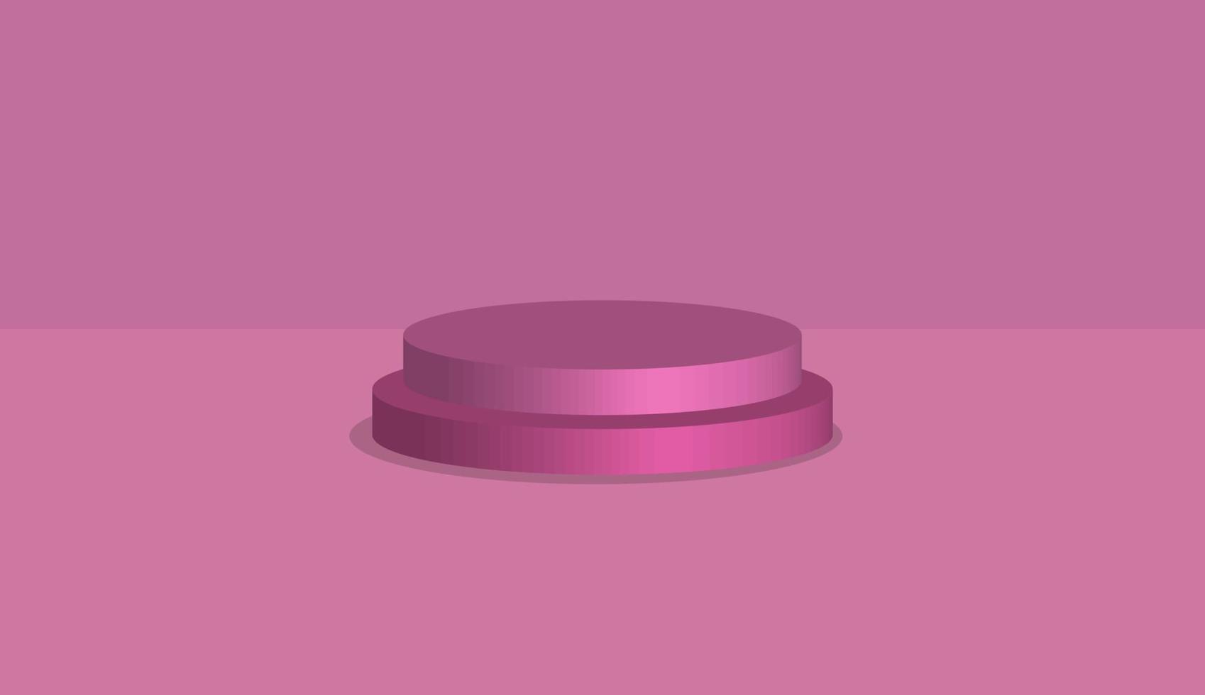 Siegerpodest in Pink und Lila für die Produktpräsentation. ideal für Ihre Produkthintergrundpräsentation. 3D-Vektor-Illustration vektor