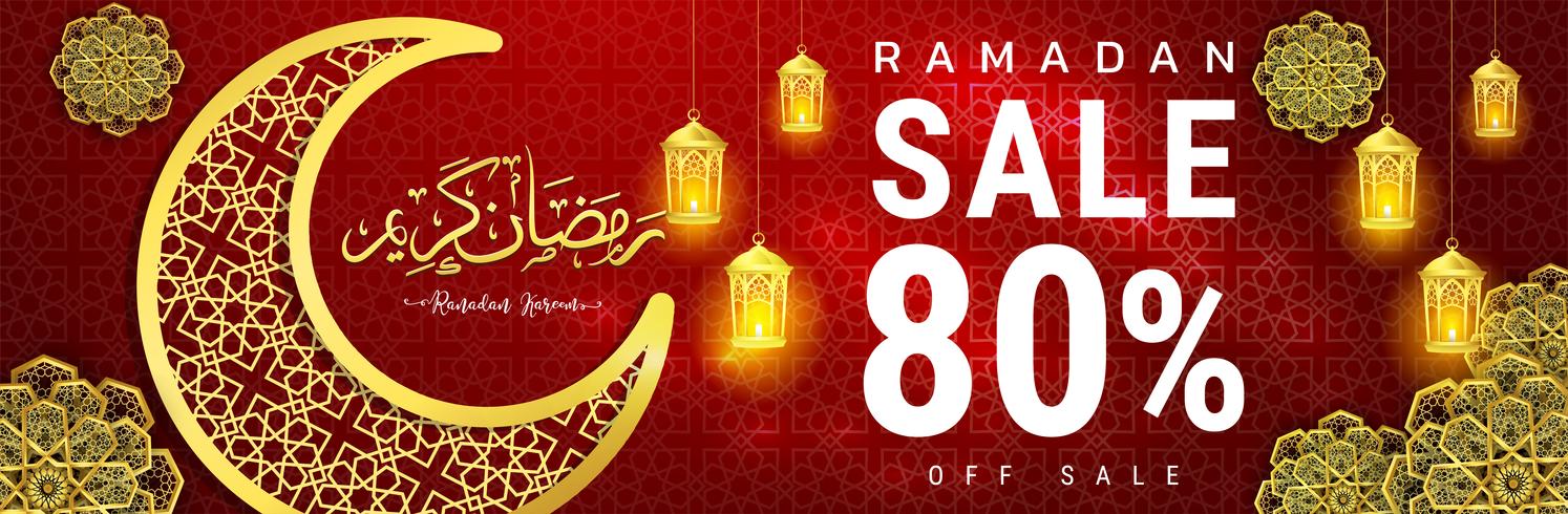 Ramadan Kareem Verkauf Banner Design vektor