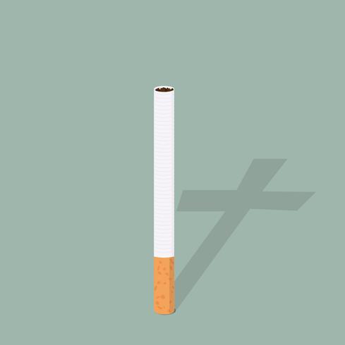 Zigarette mit Kreuz vektor
