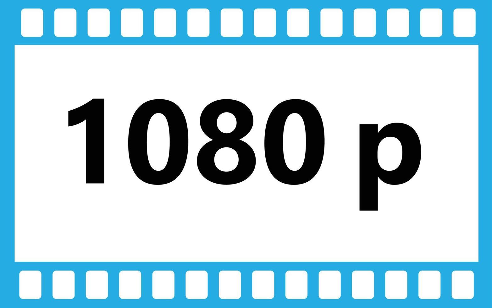 flaches Symbol von 1080p-HD-Video auf weißem Hintergrund. 1080p-HD-Videozeichen. vektor