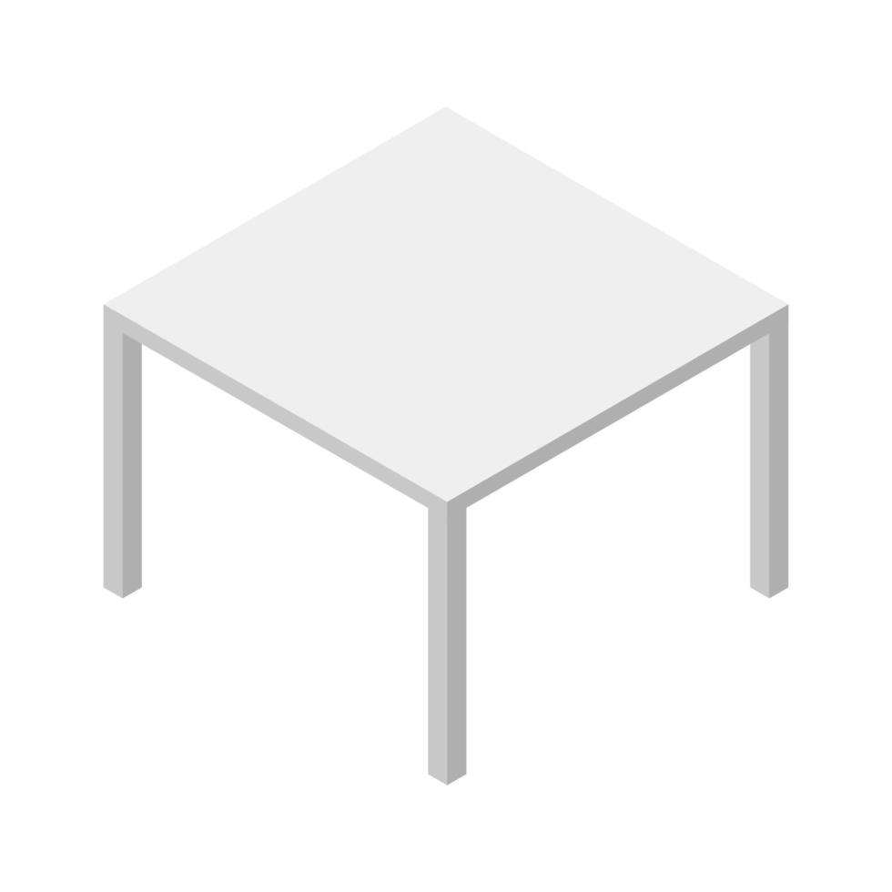 isometrische Tabelle isoliert auf weißem Hintergrund vektor