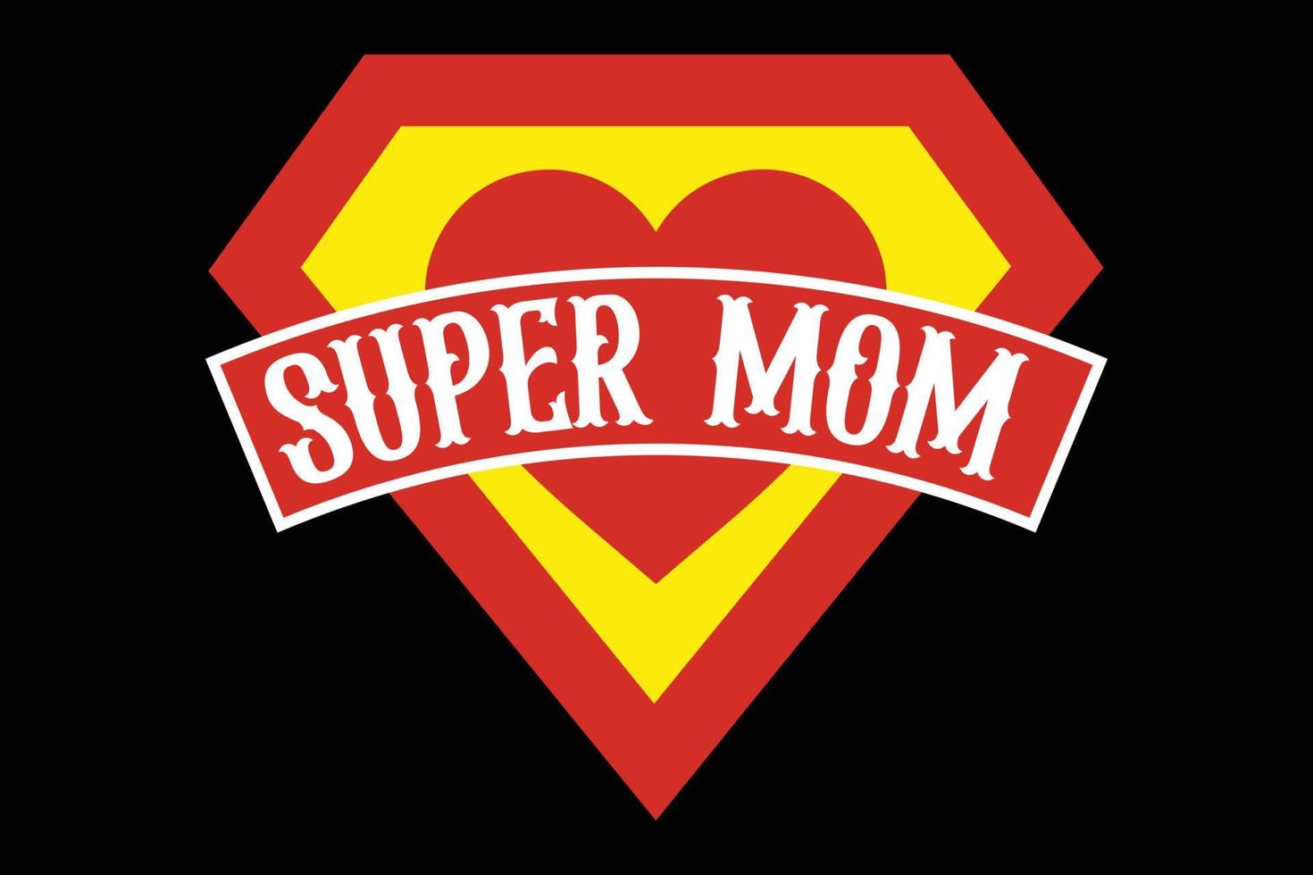 Super-Mama-Typografie-T-Shirt-Design vektor