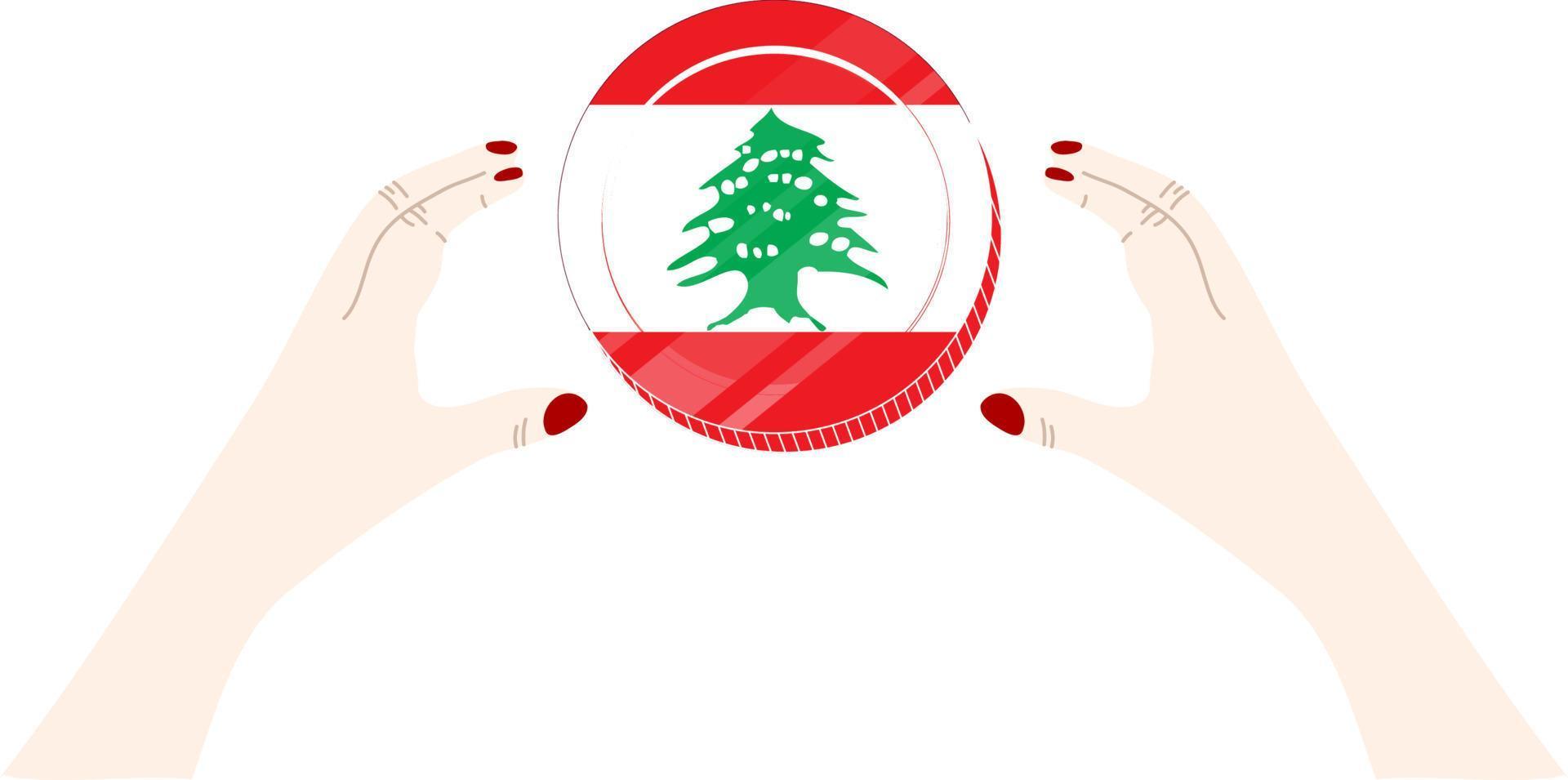libanesiska flaggan vektor