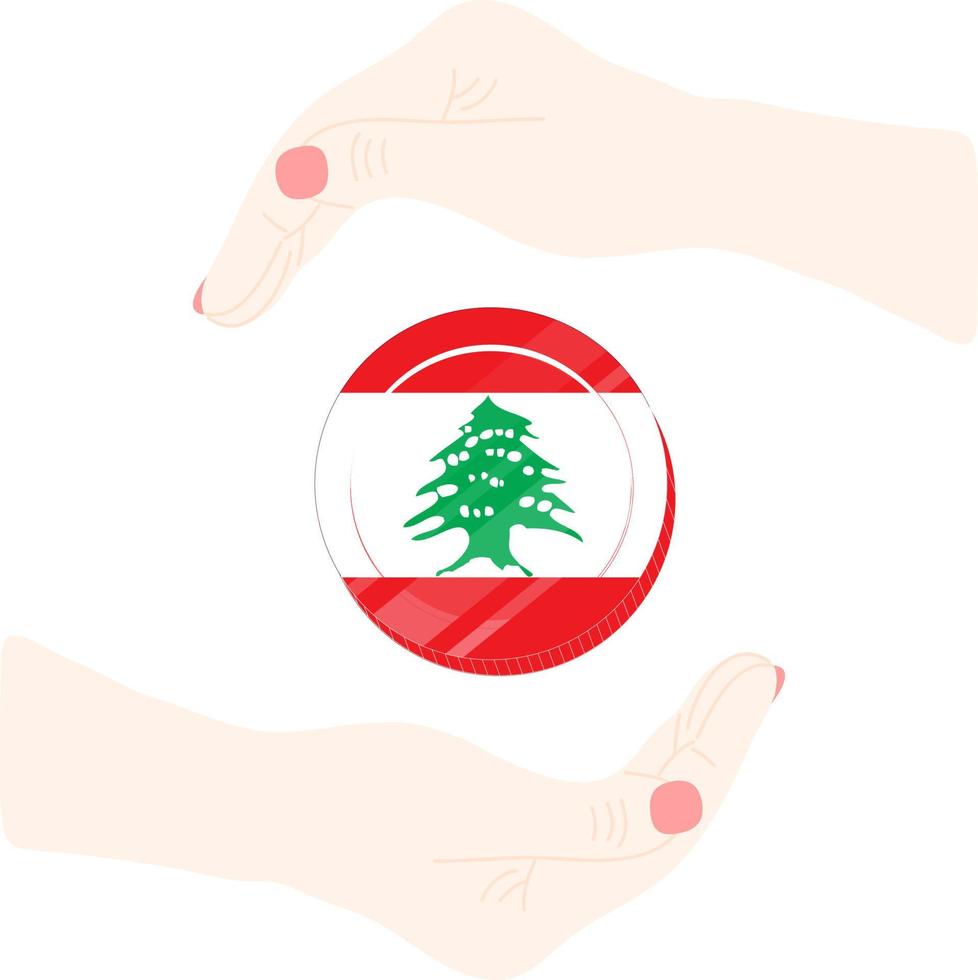 libanesiska flaggan vektor