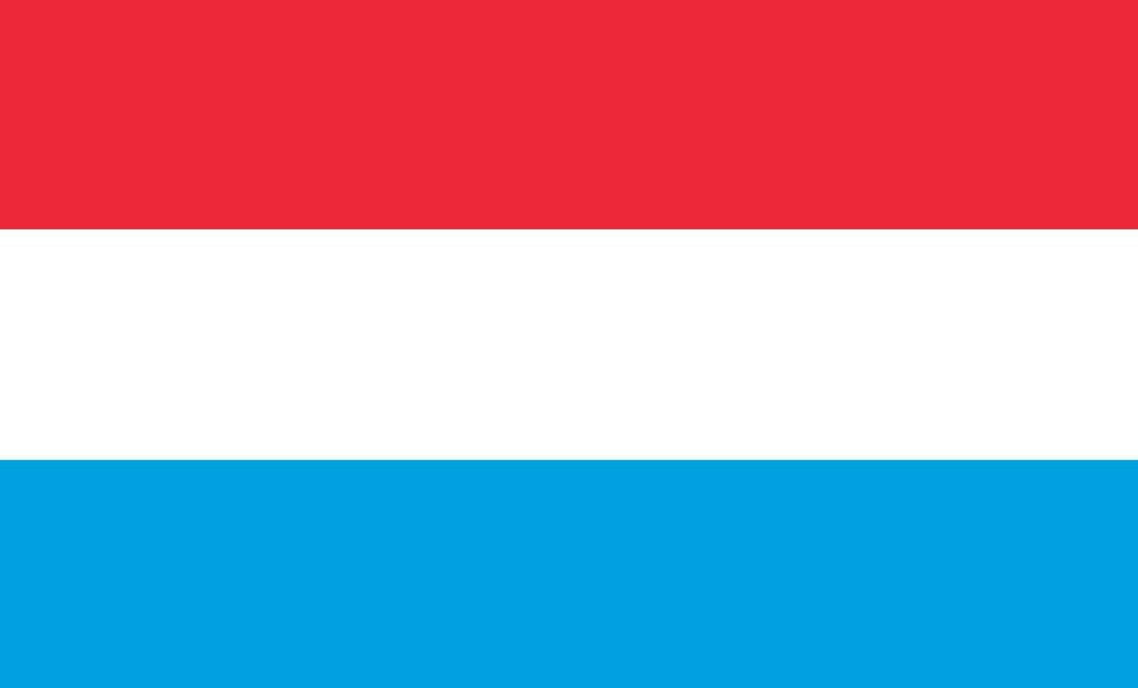 flagge von luxemburg vektor