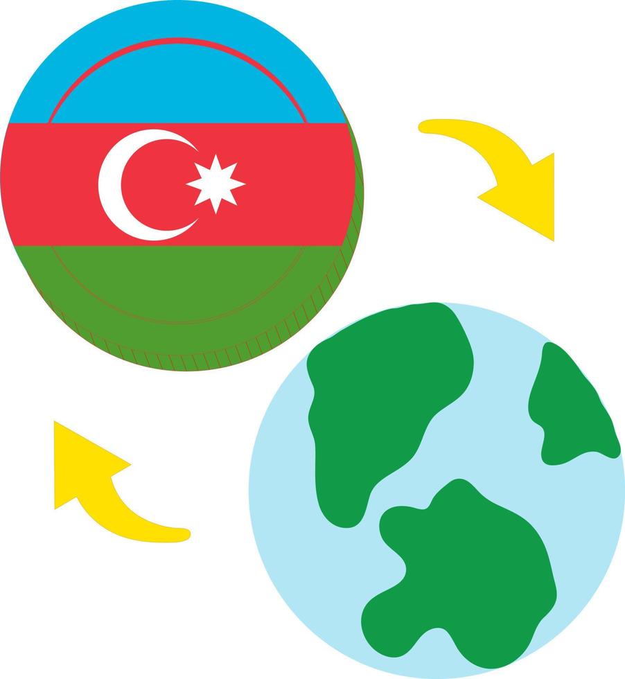 Azerbajdzjans flagga vektor