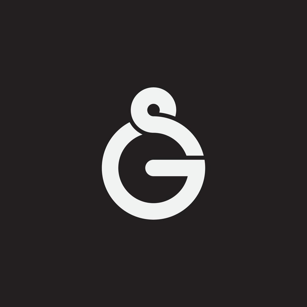 sg eller gs monogram design logotyp mall. vektor