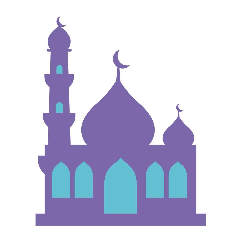 moskén moeslim bygga vektordesign vektor