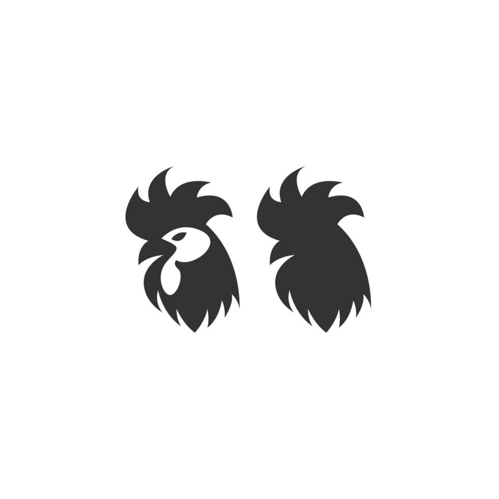 Hahn-Logo-Icon-Design-Vorlage-Vektor vektor