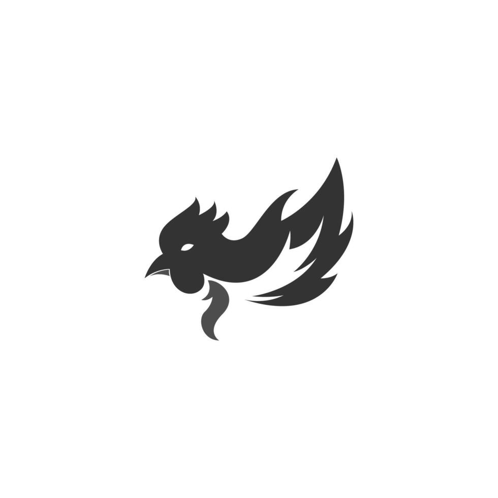 Hahn-Logo-Icon-Design-Vorlage-Vektor vektor