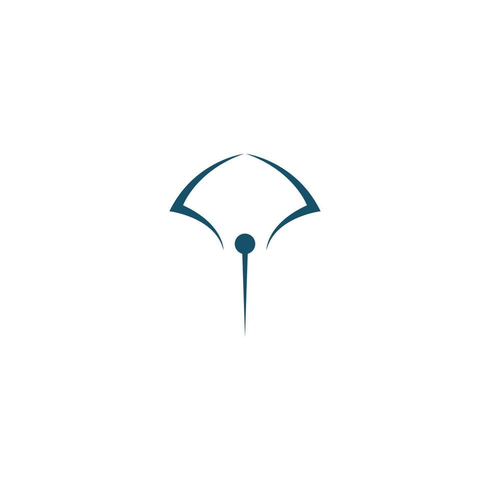 stingrocka ikon logotyp design koncept mall illustrtation vektor