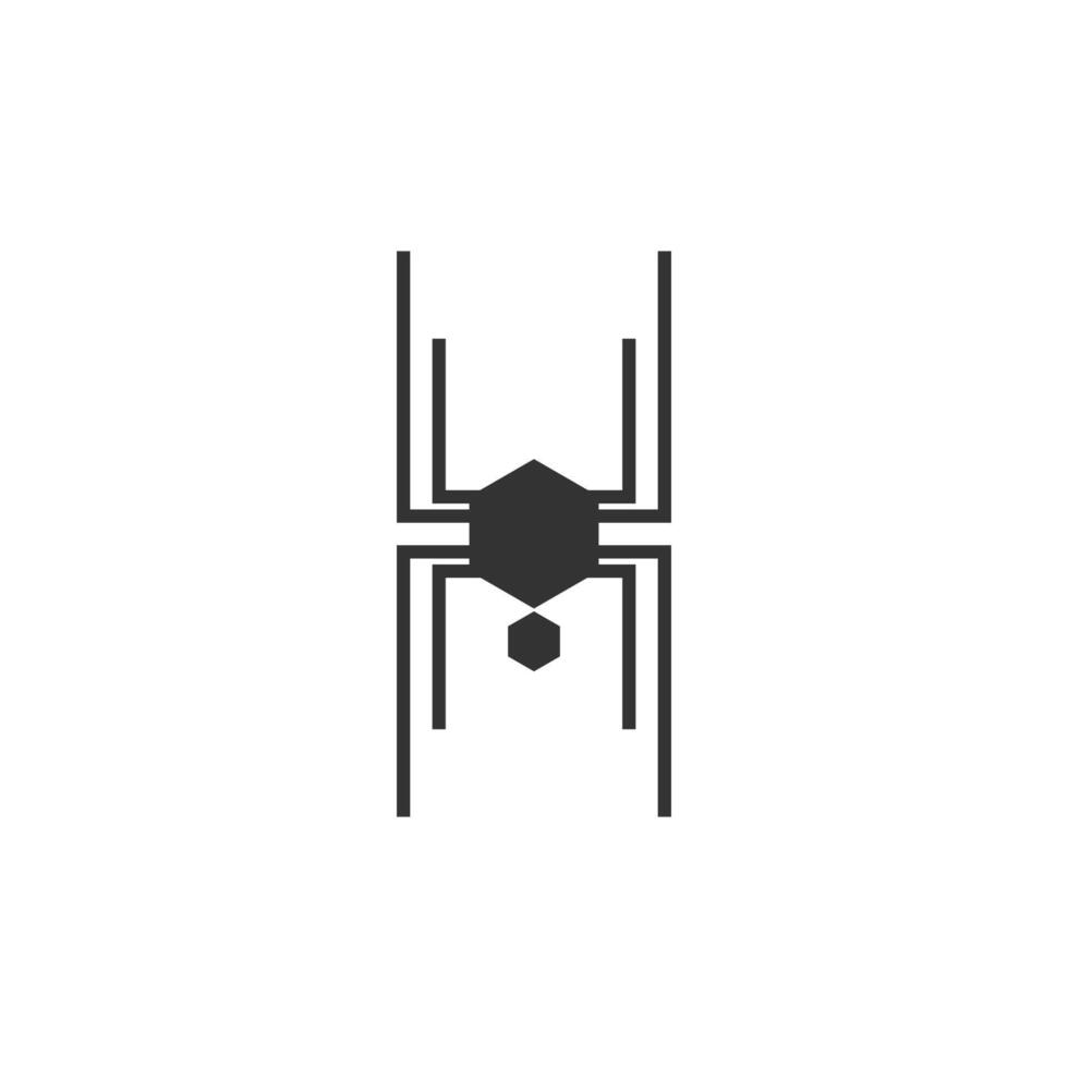 Spider-Logo-Symbol-Design-Konzept-Vorlage-Illustration vektor