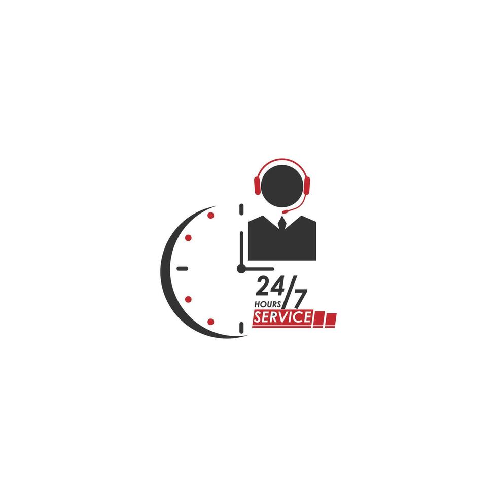 24 timmars ikon logotyp vektor illustration design