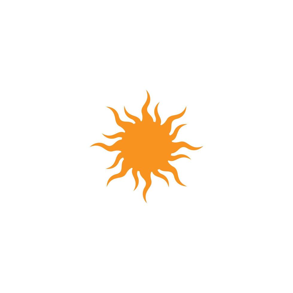 solen logotyp ikon platt design vektor mall