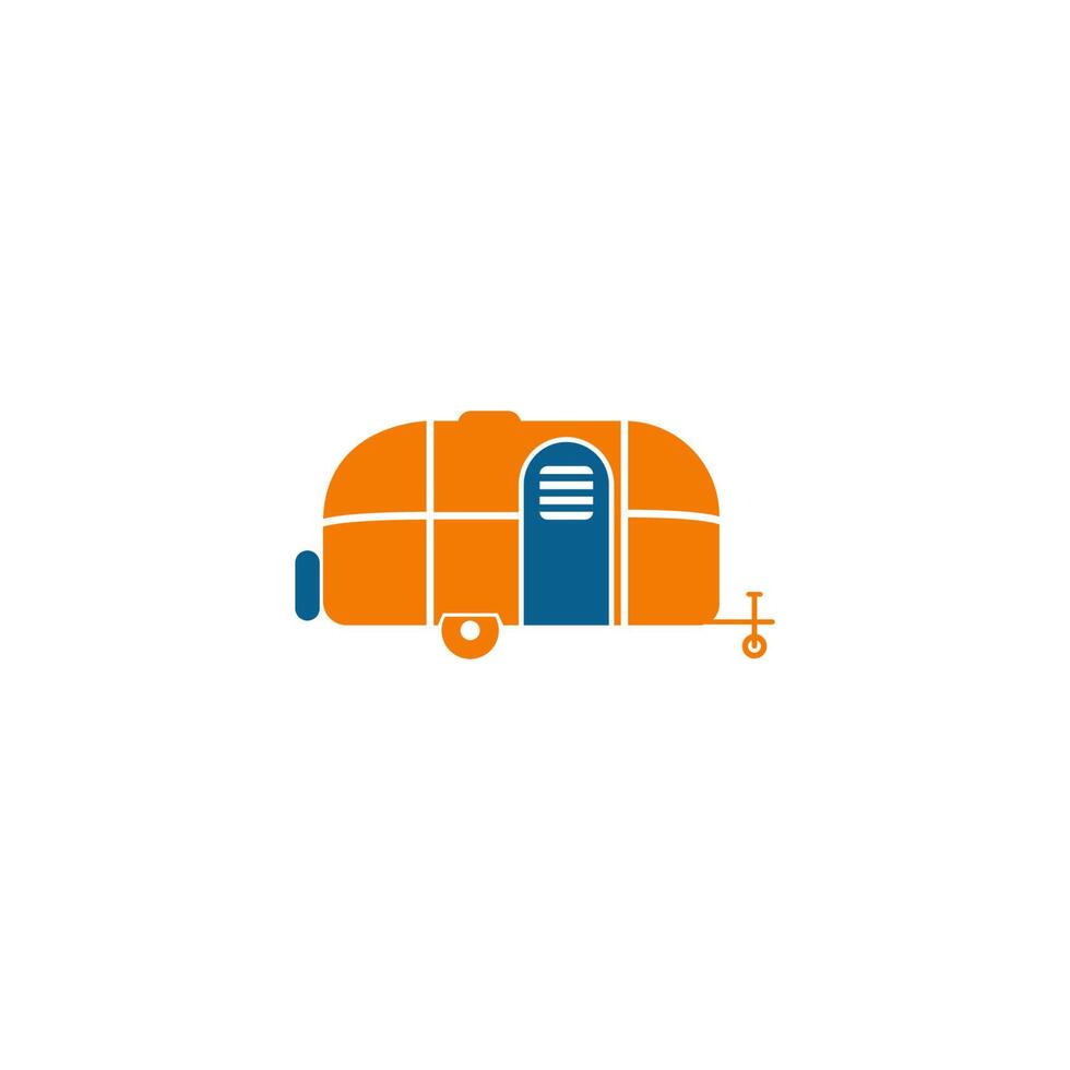 einfacher Wohnwagen-Mobile-Icon-Logo-Design-Vektor vektor