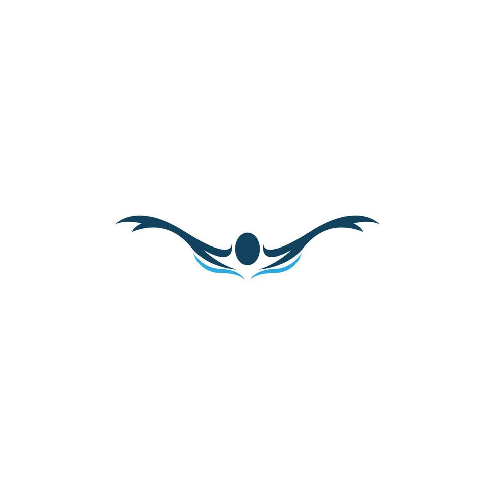 simma. simning ikon logotyp design koncept illustration vektor