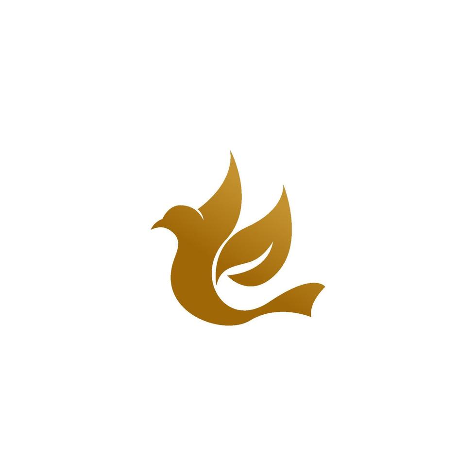fågel duva ikon logotyp designmall illustration vektor