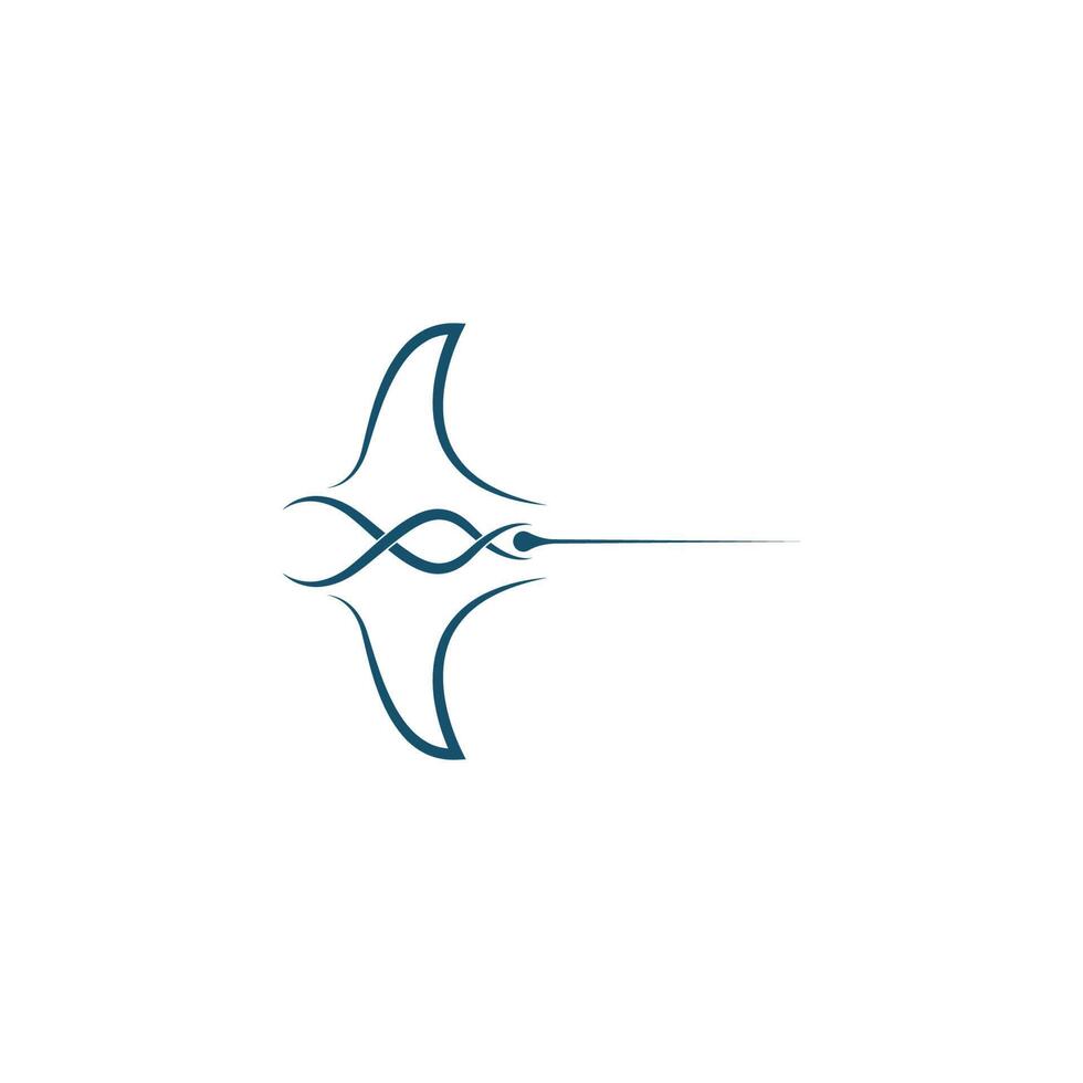 Stachelrochen Symbol Logo Design Konzept Vorlage Illustration vektor