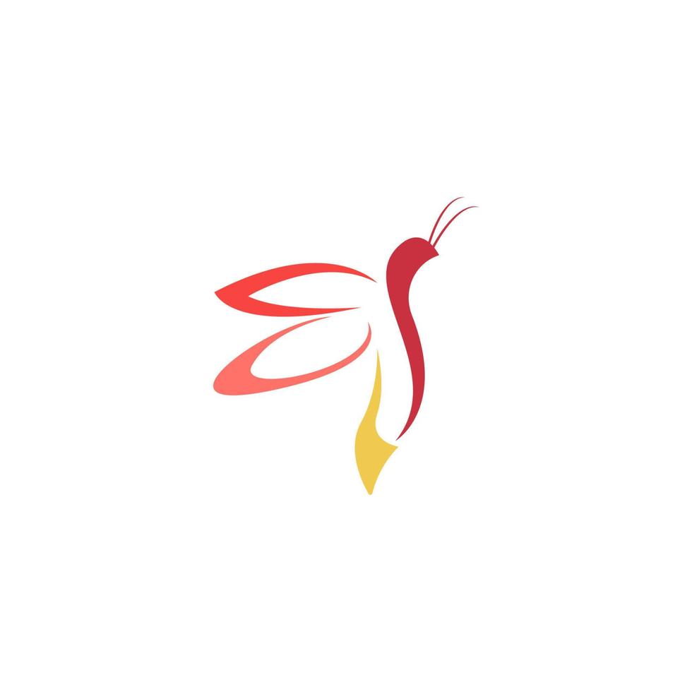 eldflugor ikon logotyp enkel design vektor mall