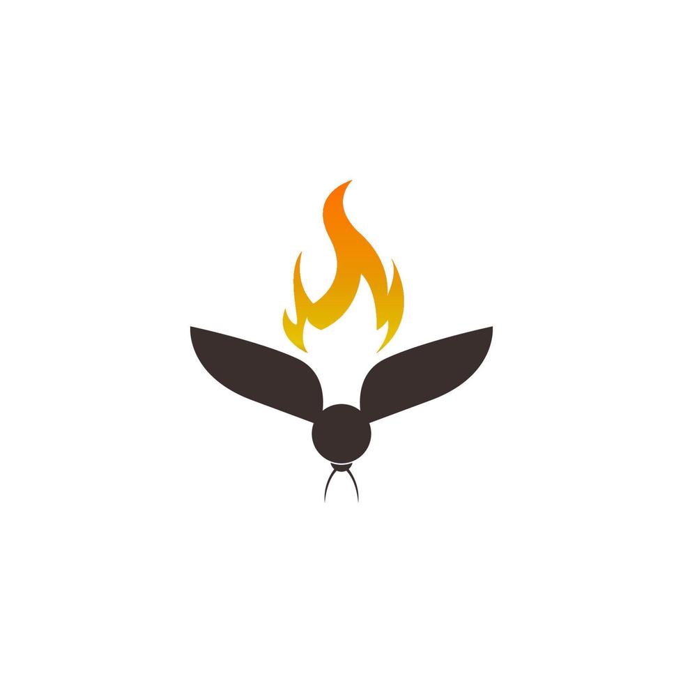 Glühwürmchen Symbol Logo einfache Design Vektorvorlage vektor