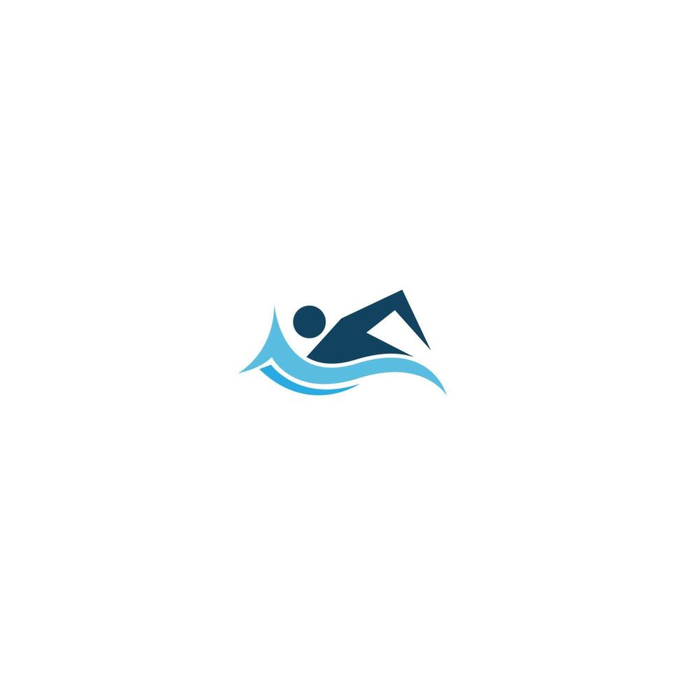 simma. simning ikon logotyp design koncept illustration vektor