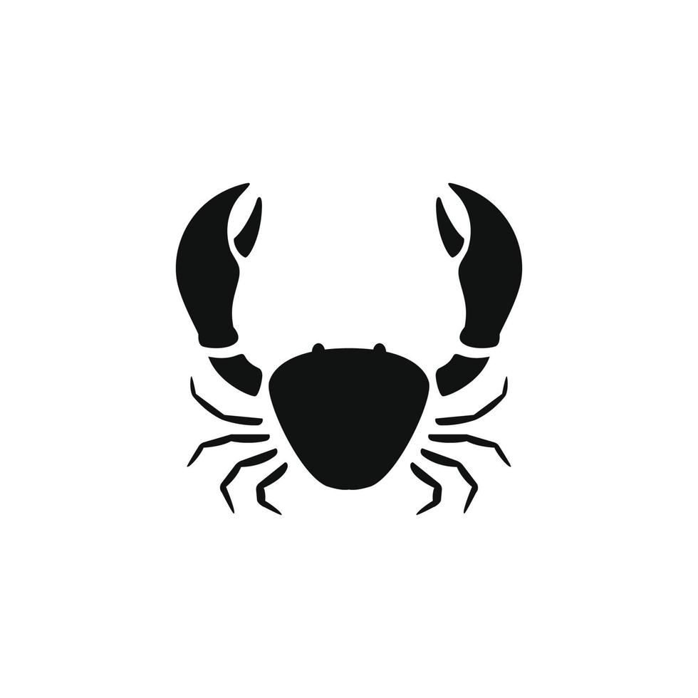 Krabben-Silhouette-Vektor-Design für Logo-Symbol vektor