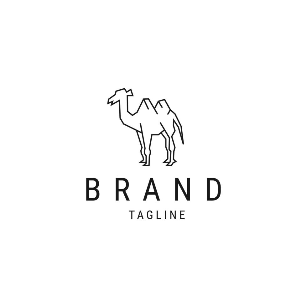 camel line logotyp ikon formgivningsmall vektor