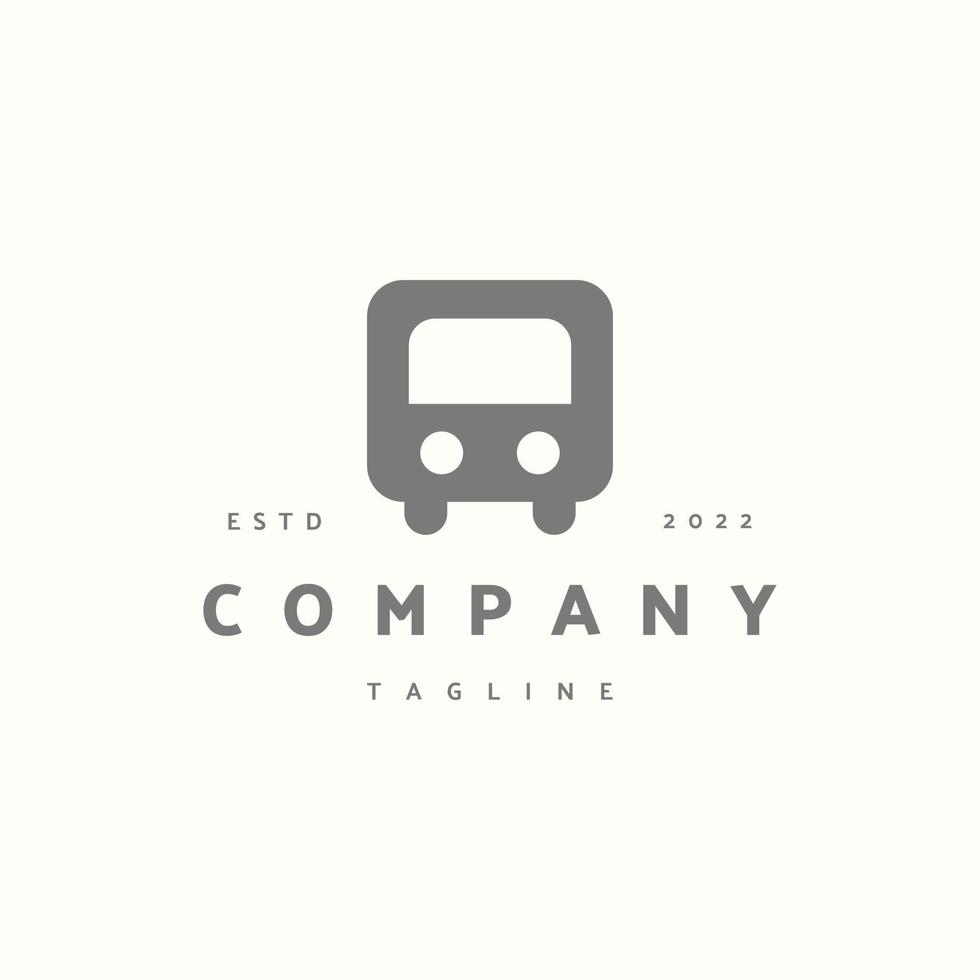 Bus-Premium-Symbol-Zeichen-Symbol. Hipster-Vintage-Logo vektor