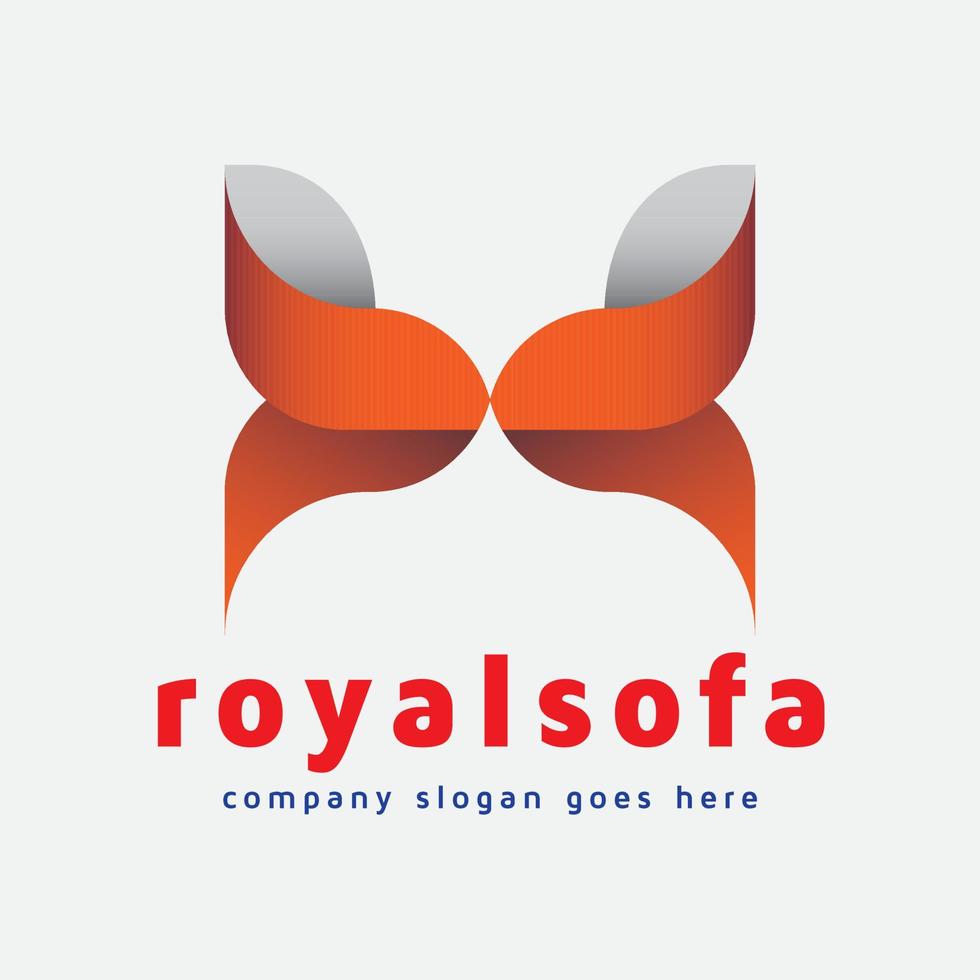 royal soffmöbel - x logotyp vektor