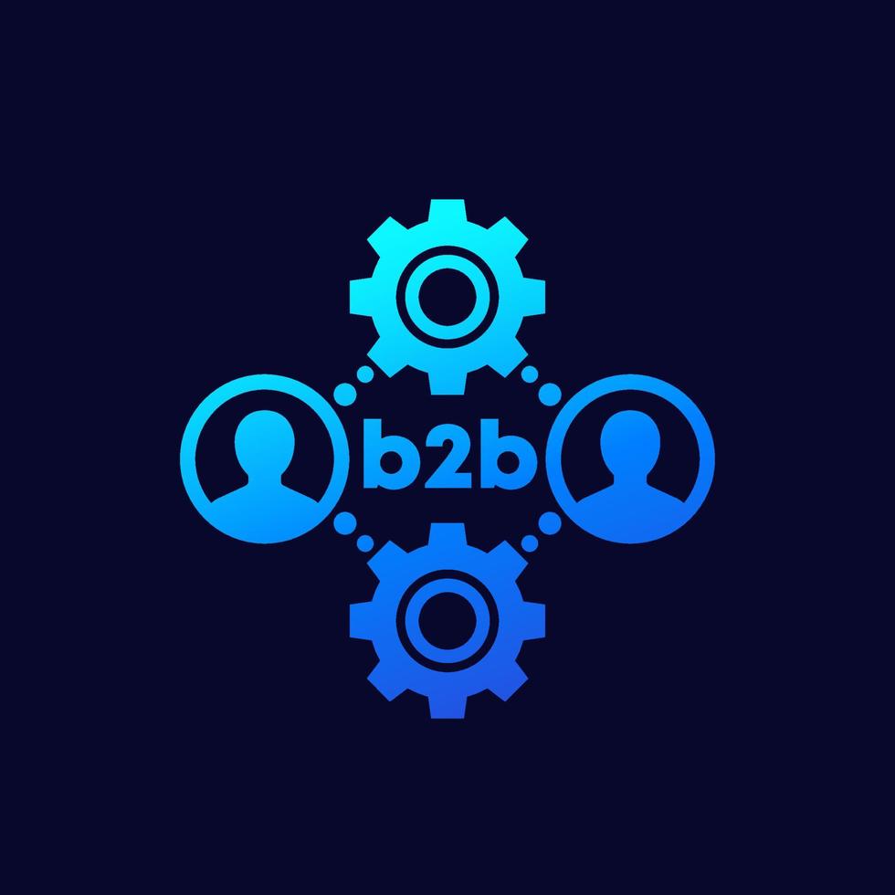 B2B-Symbol, Business-to-Business-Konzept vektor