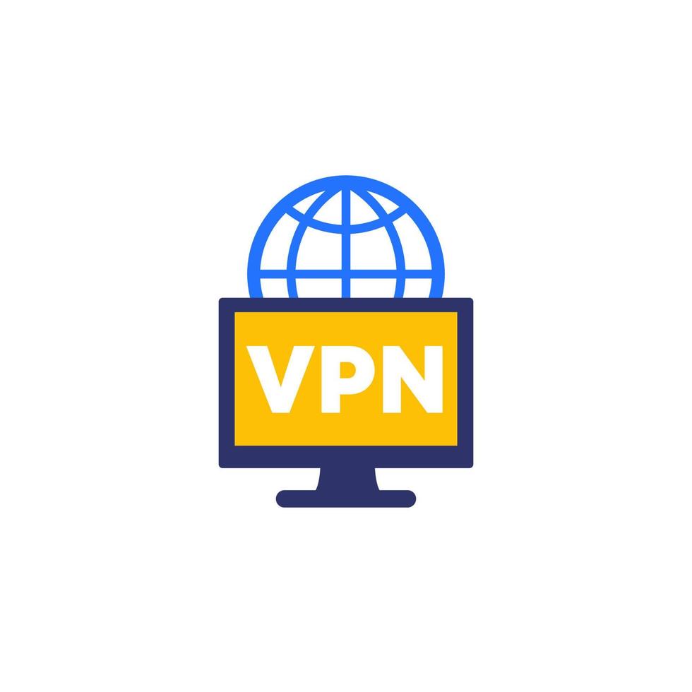 VPN-Zugriffssymbol auf Weiß vektor