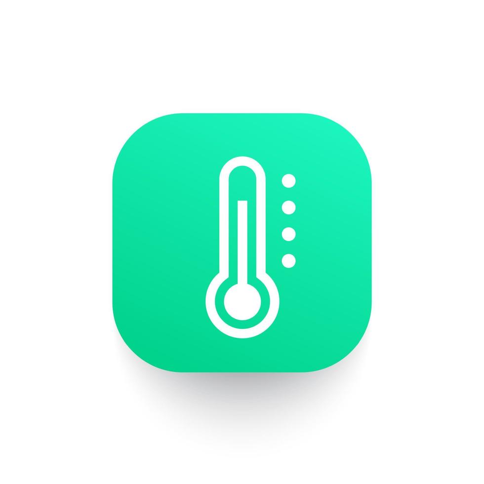 termometer ikon, vektor piktogram
