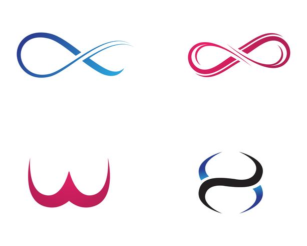 infinity logo och symbol mall ikoner vektor