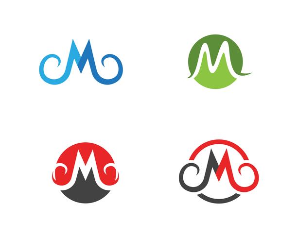 M Letter Logo Business gesetzt vektor