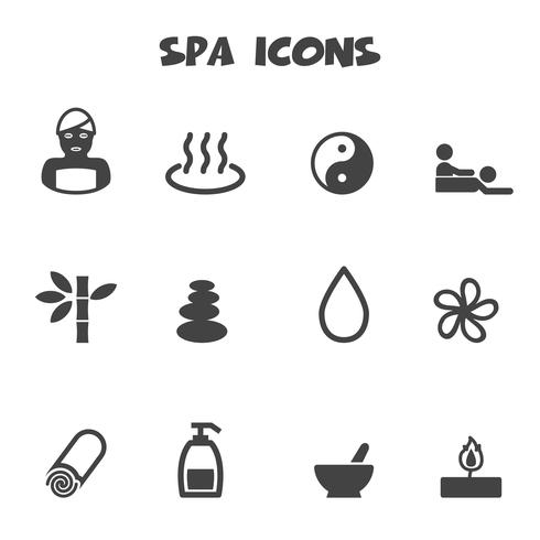 spa ikoner symbol vektor