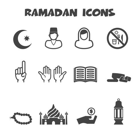 ramadan ikoner symbol vektor