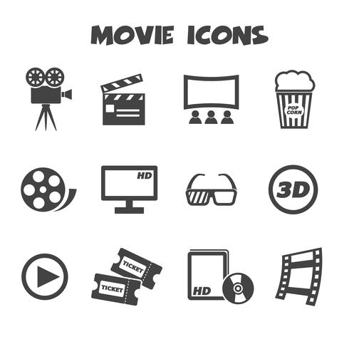 Film-Ikonen-Symbol vektor