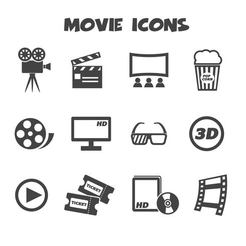 film ikoner symbol vektor